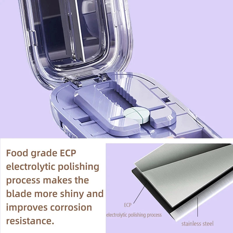 Portable Pill Cutter and Storage Box