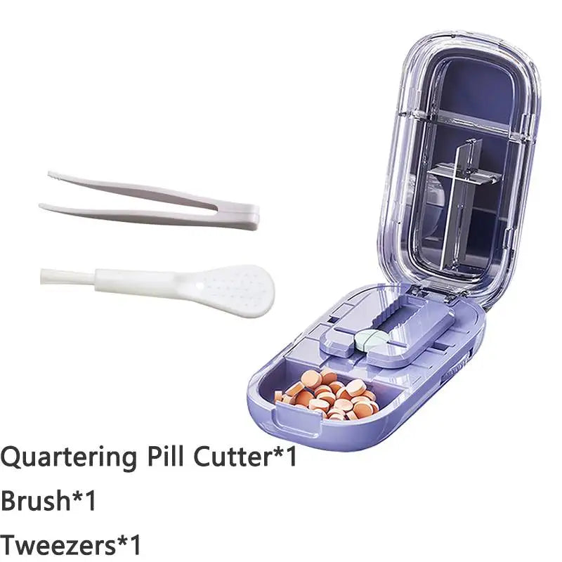 Portable Pill Cutter and Storage Box