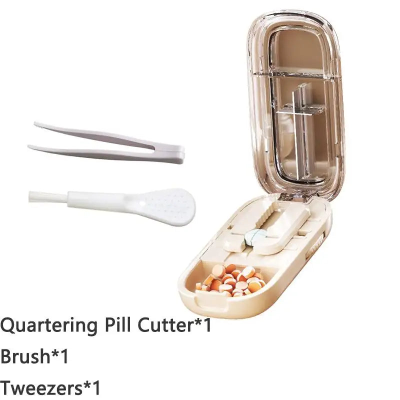 Portable Pill Cutter and Storage Box