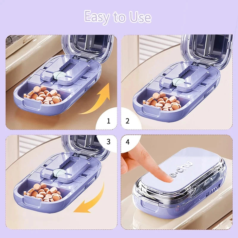 Portable Pill Cutter and Storage Box