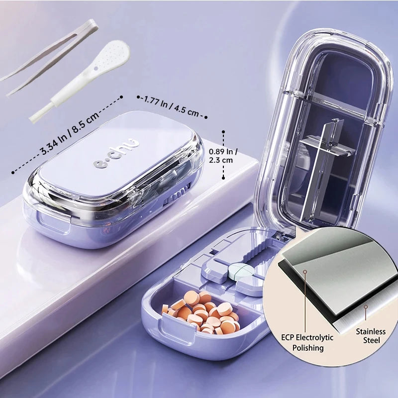 Portable Pill Cutter and Storage Box