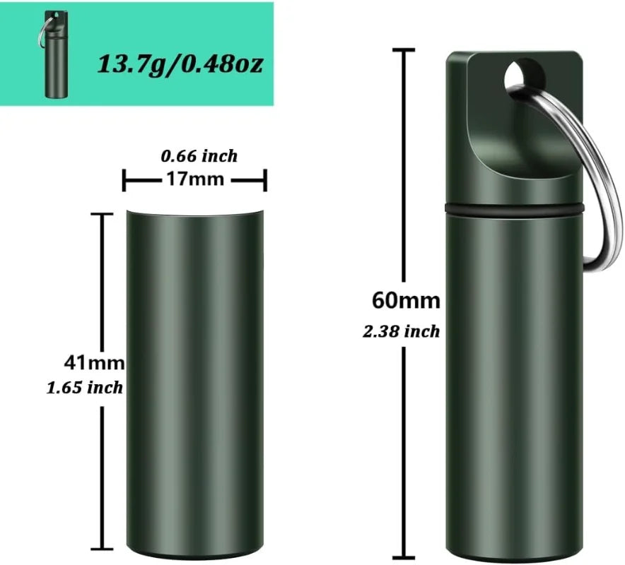 Travel Pill Tube Keychain