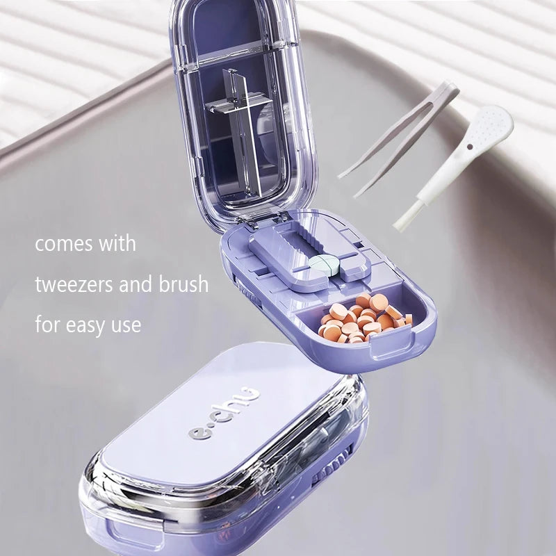 Portable Pill Cutter and Storage Box
