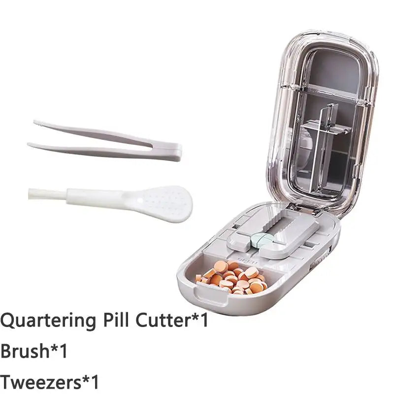 Portable Pill Cutter and Storage Box