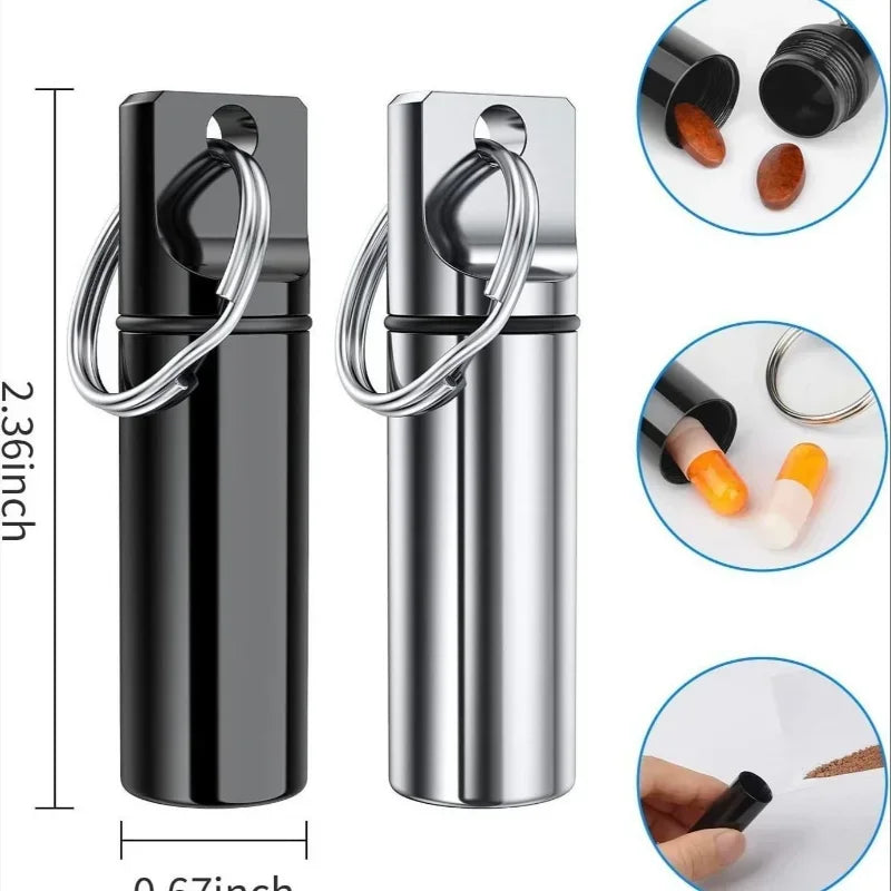 Travel Pill Tube Keychain