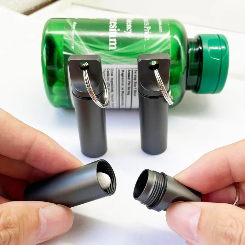 Travel Pill Tube Keychain